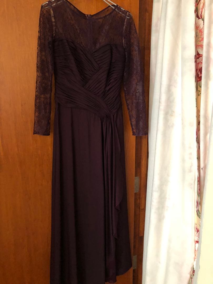 タダシショージ　ドレス　ロング　パープル　美品