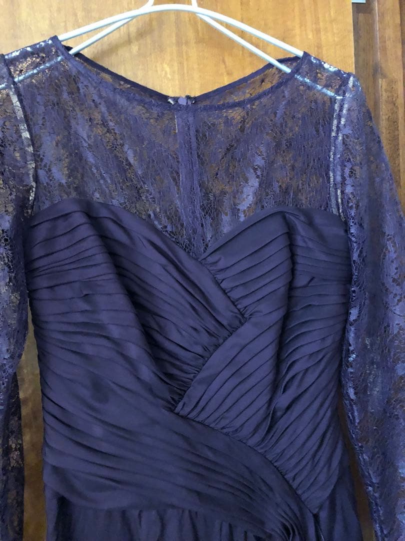 タダシショージ　ドレス　ロング　パープル　美品