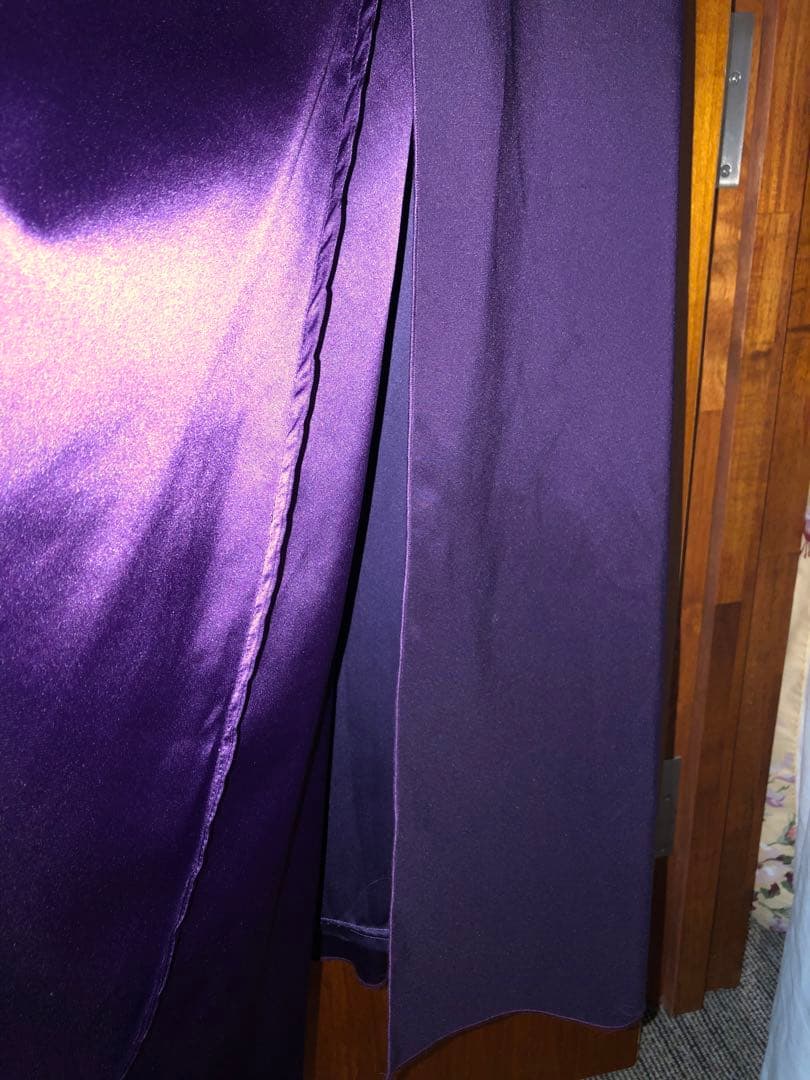 タダシショージ　ドレス　ロング　パープル　美品