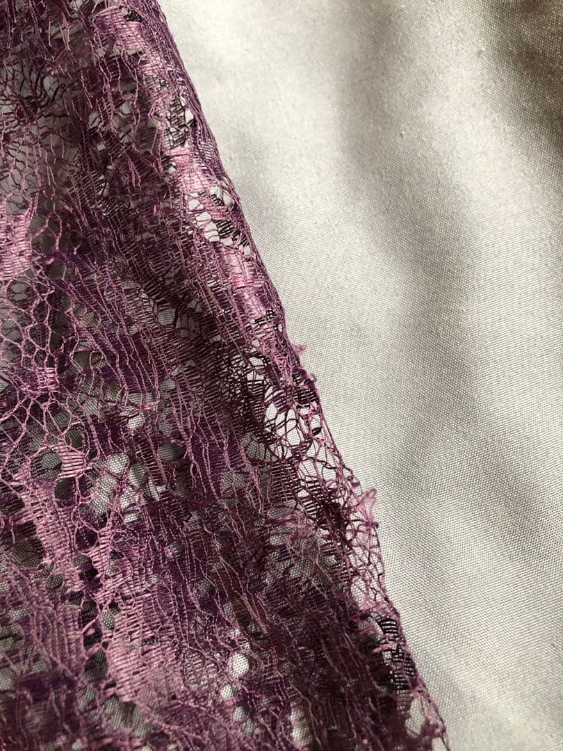 タダシショージ　ドレス　ロング　パープル　美品