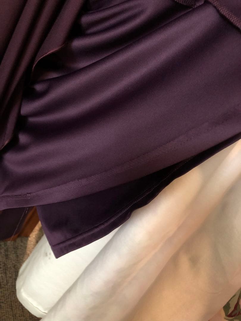 タダシショージ　ドレス　ロング　パープル　美品