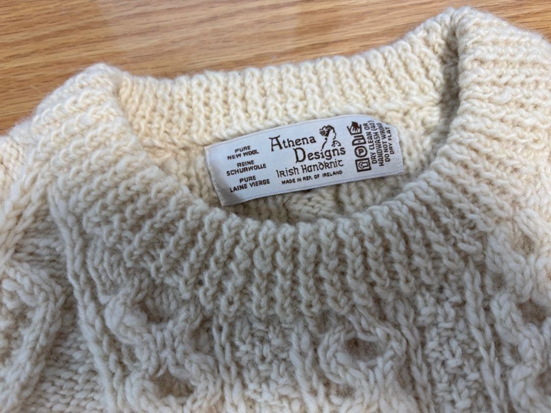 Athena Designs アテナデザイン　ニット　セーター　インバーアラン