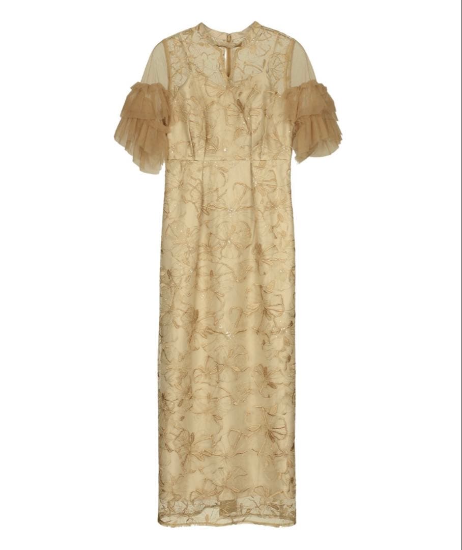 ANDRESD スパンコール刺繍レースドレス