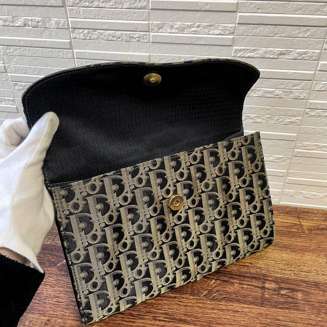 ディオール Dior トロッター クラッチ バッグ ポーチ セカンド ナイロン.