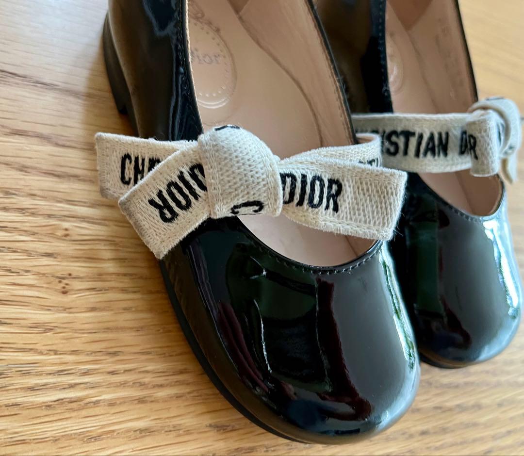 【baby Dior】 バレリーナシューズ 黒 23