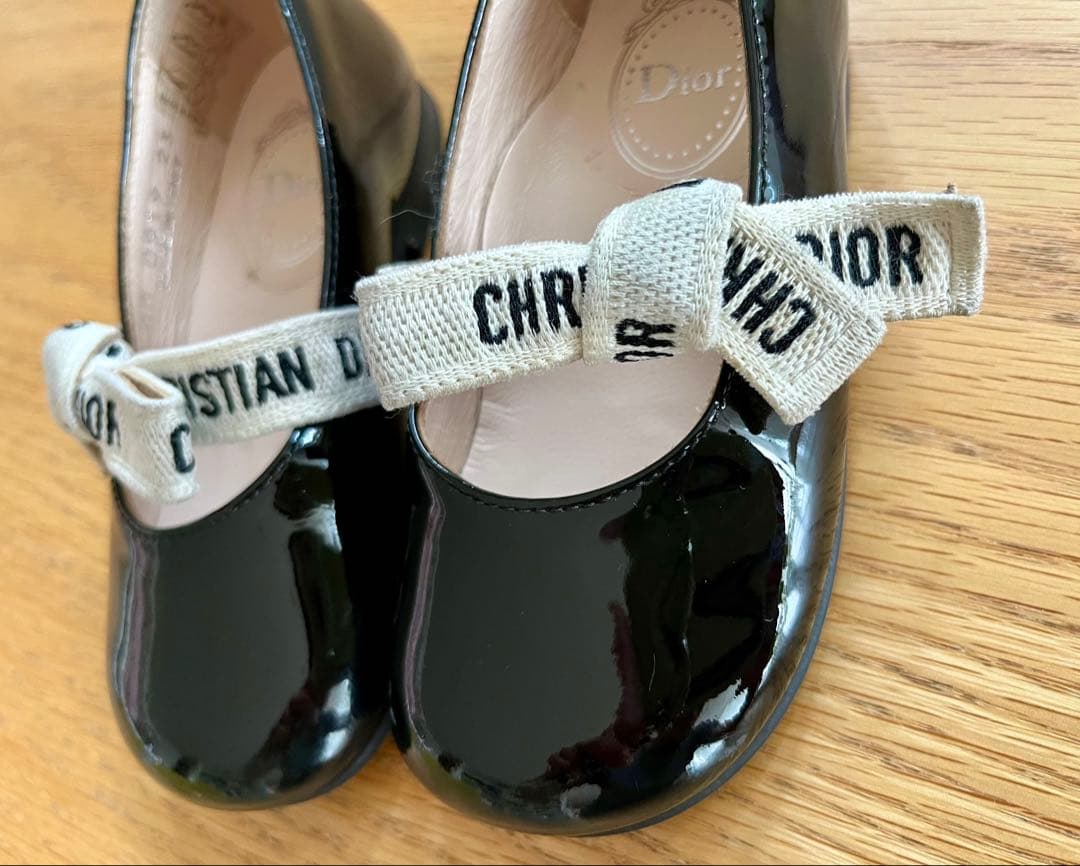 【baby Dior】 バレリーナシューズ 黒 23
