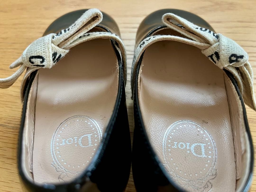 【baby Dior】 バレリーナシューズ 黒 23