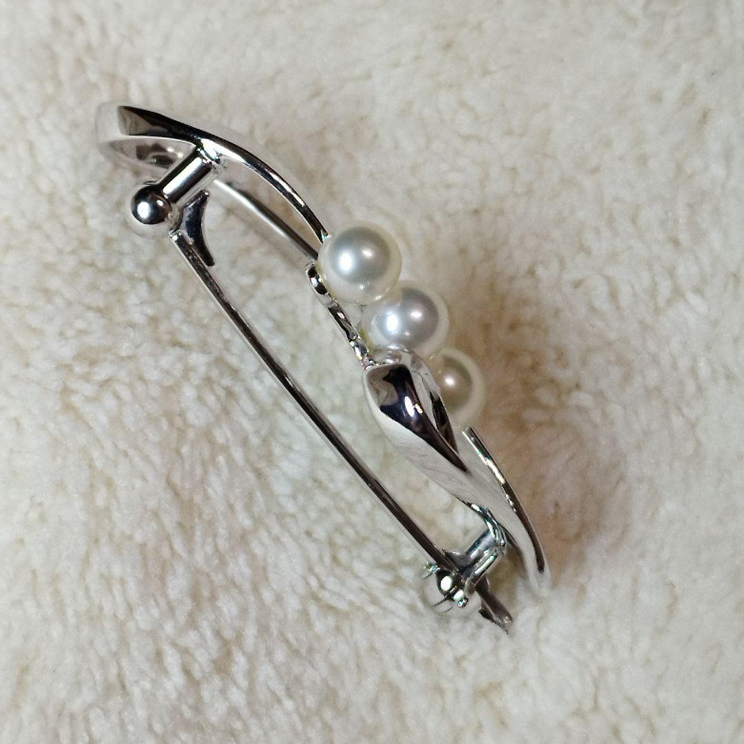 TASAKI タサキ 田崎真珠　パール　レディース　シルバー　ブローチ