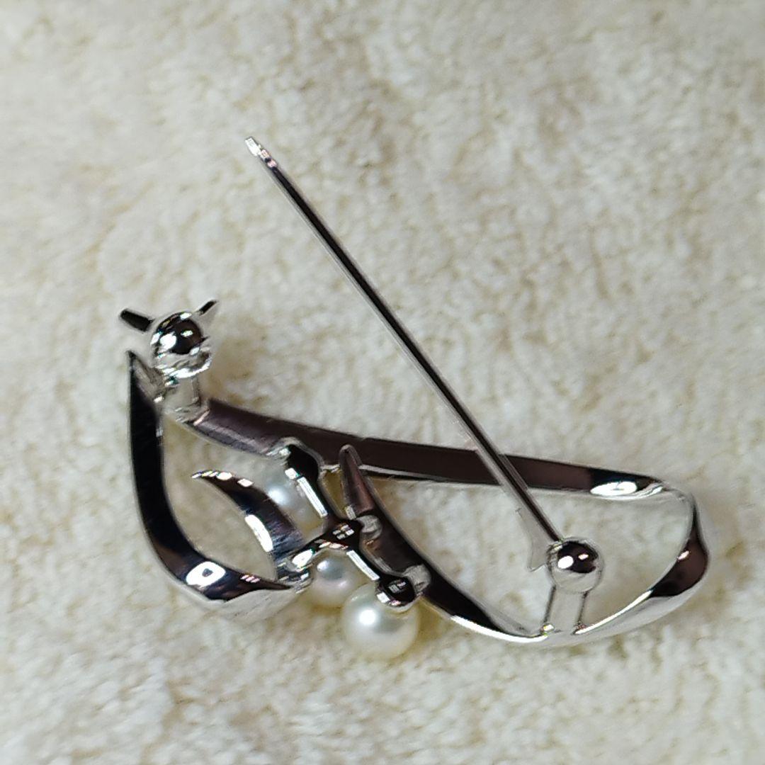 TASAKI タサキ 田崎真珠　パール　レディース　シルバー　ブローチ