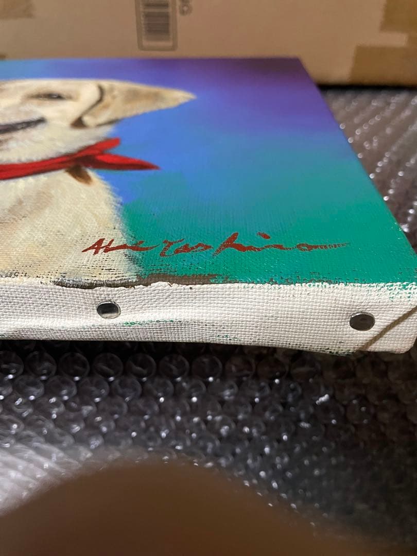 八代亜紀　絵画　真作　赤いバンダナ　 偽サイトに⚠️注意⚠️して下さい写真16と17