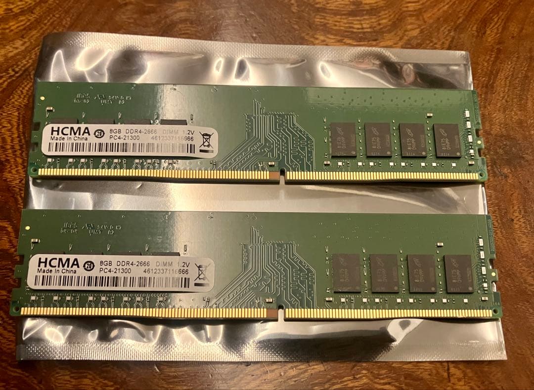 HCMA 16GB DDR4 メモリー(8GB×2枚セット)