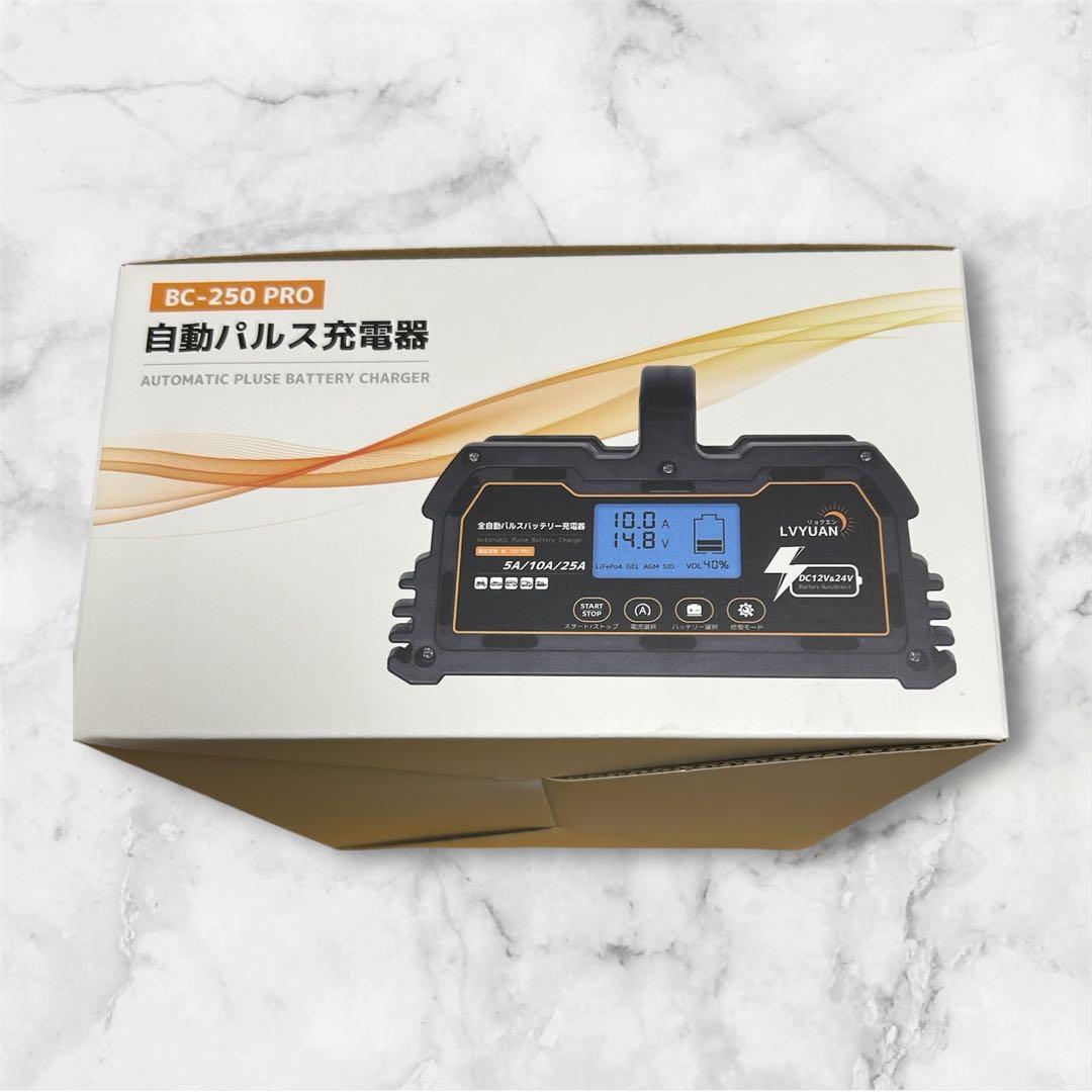 自動パルスバッテリー充電器 BC-250PRO 12V.24V対応 未開封送料込