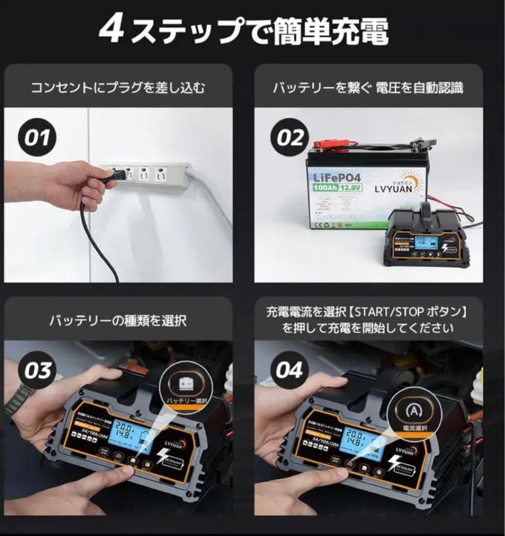自動パルスバッテリー充電器 BC-250PRO 12V.24V対応 未開封送料込