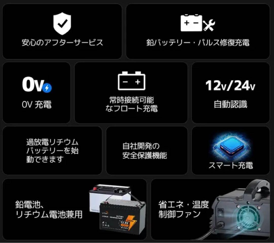 自動パルスバッテリー充電器 BC-250PRO 12V.24V対応 未開封送料込