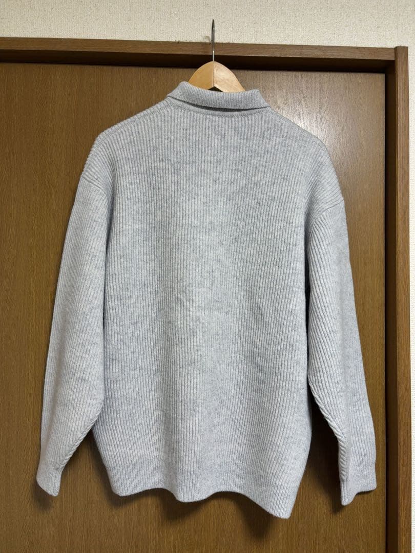 【ノッポ】Steven Alan ポロカラー ニット グレー／S