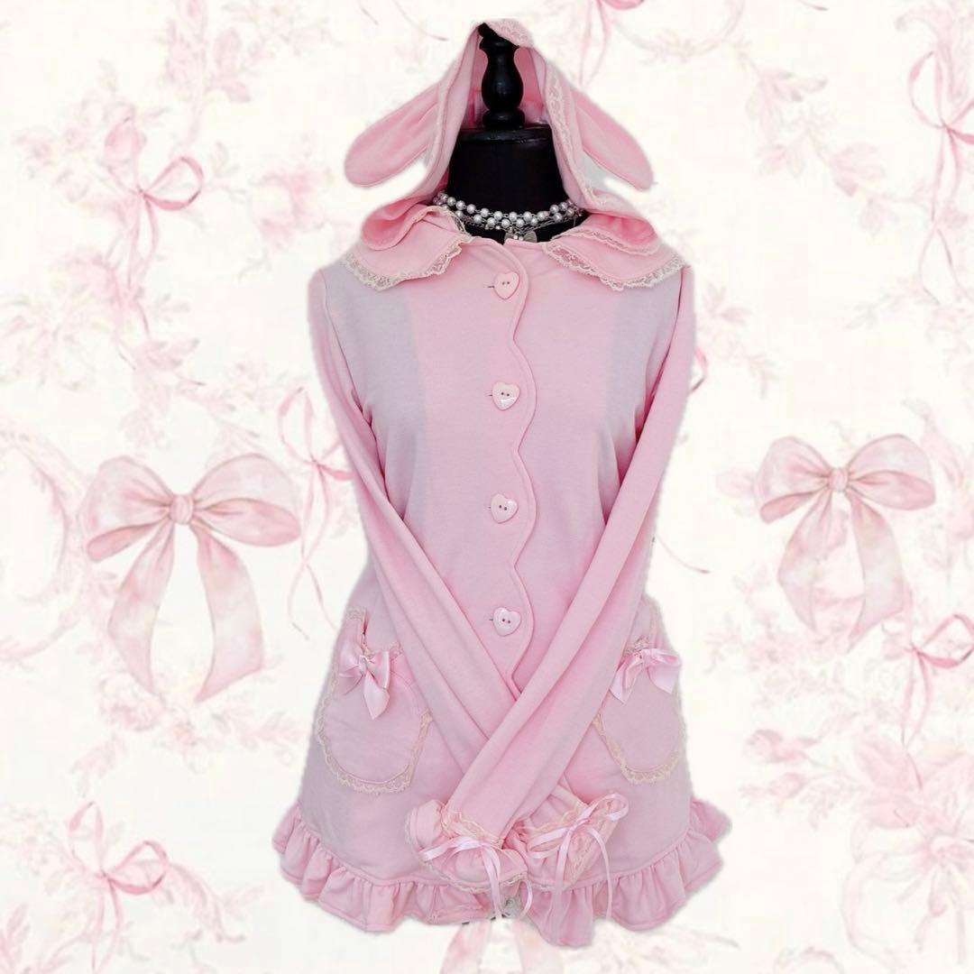 dear my love 夢展望 うさ耳 パーカー フリル　姫ギャル　ミニワンピ