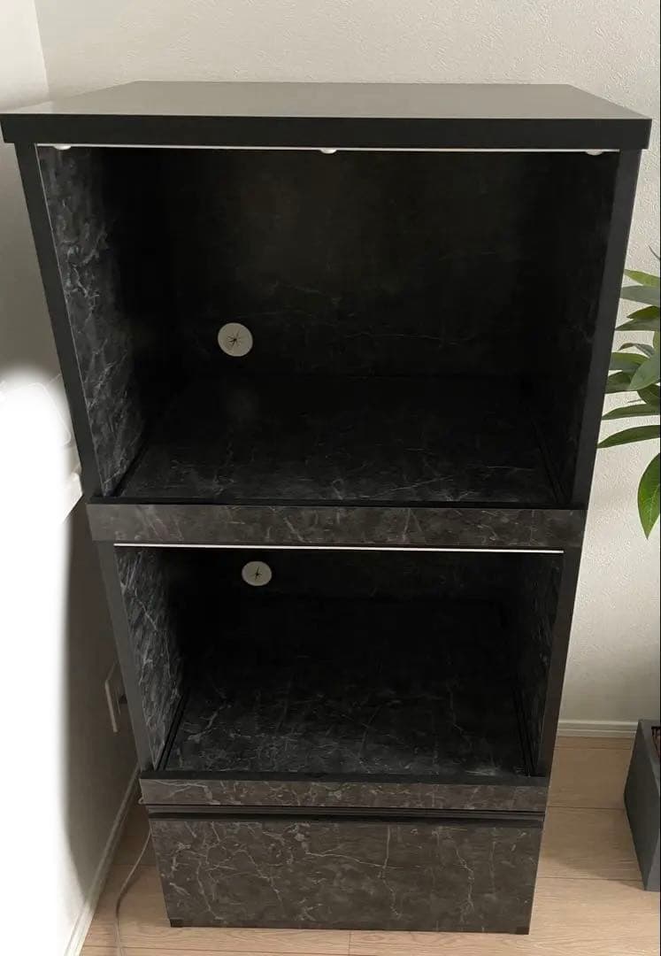 ブラックレンジラック 2段収納付き