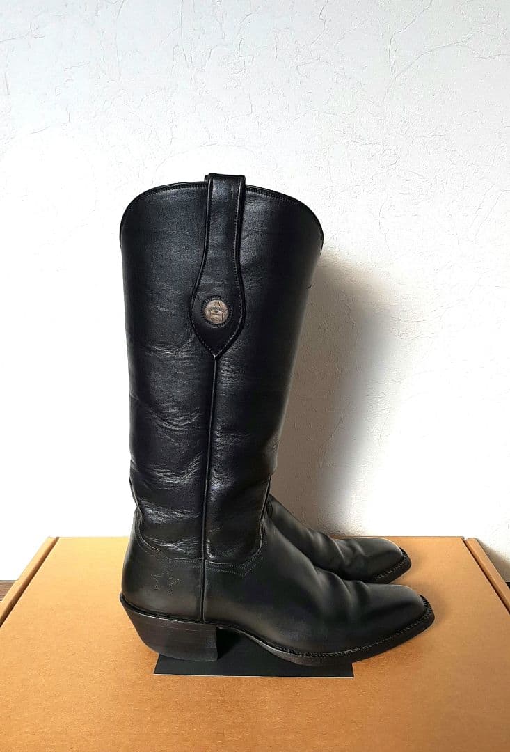 新春セール❗【アメリカ製】J.B.HILL ウエスタンブーツ 黒 おまけ付き