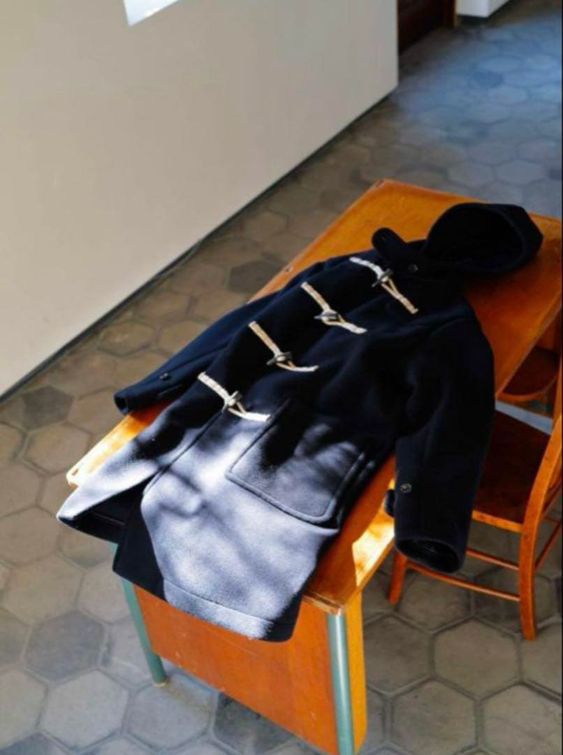 美品 柿乃葉 Ex Herringbone Wool Duffle Coat