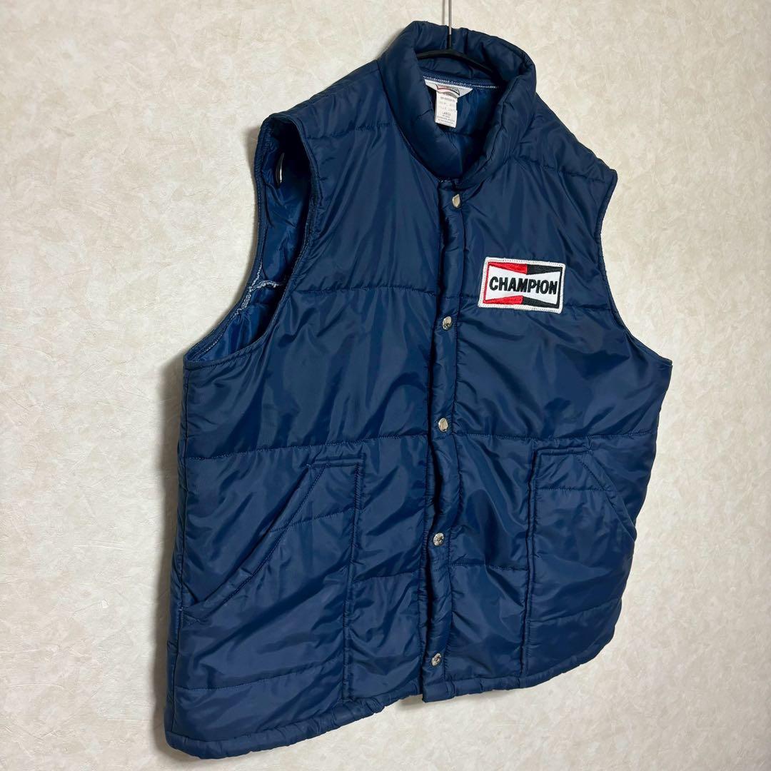 美品70s CHAMPION SPARK PLUGS レーシング ベスト L