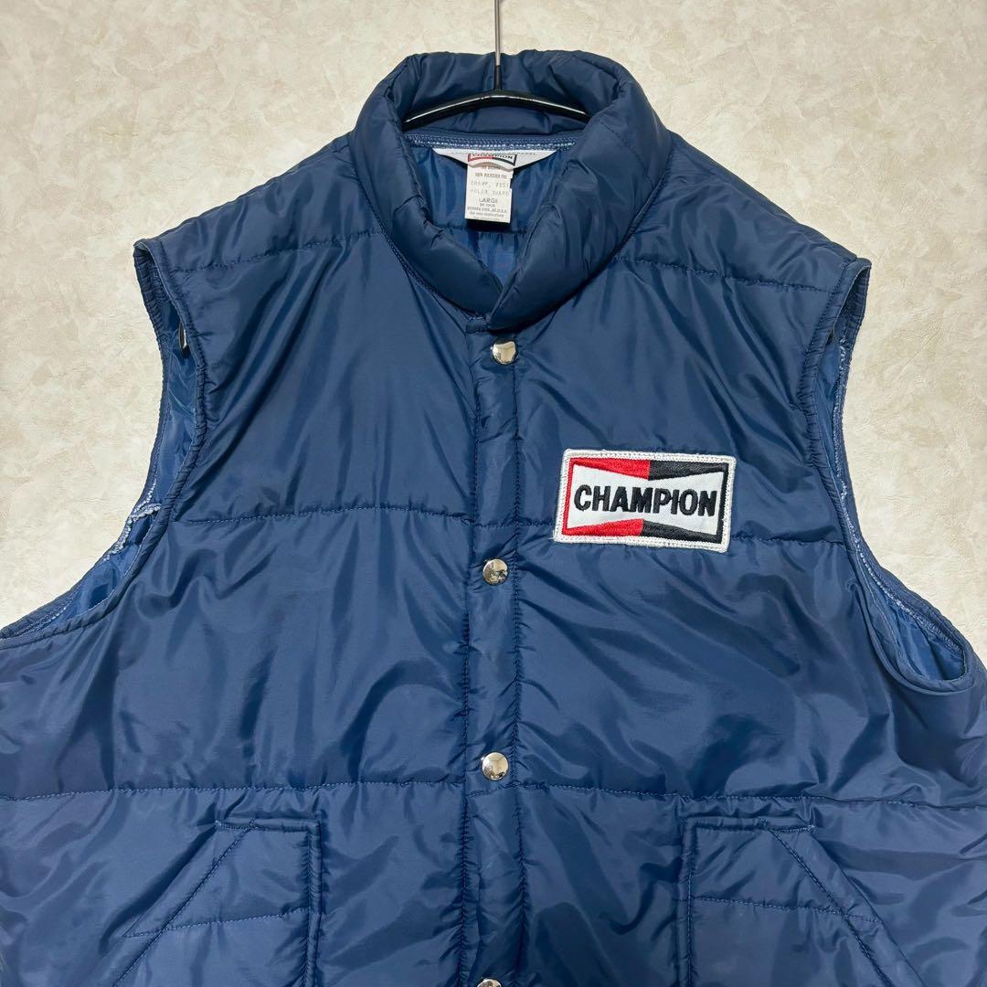 美品70s CHAMPION SPARK PLUGS レーシング ベスト L