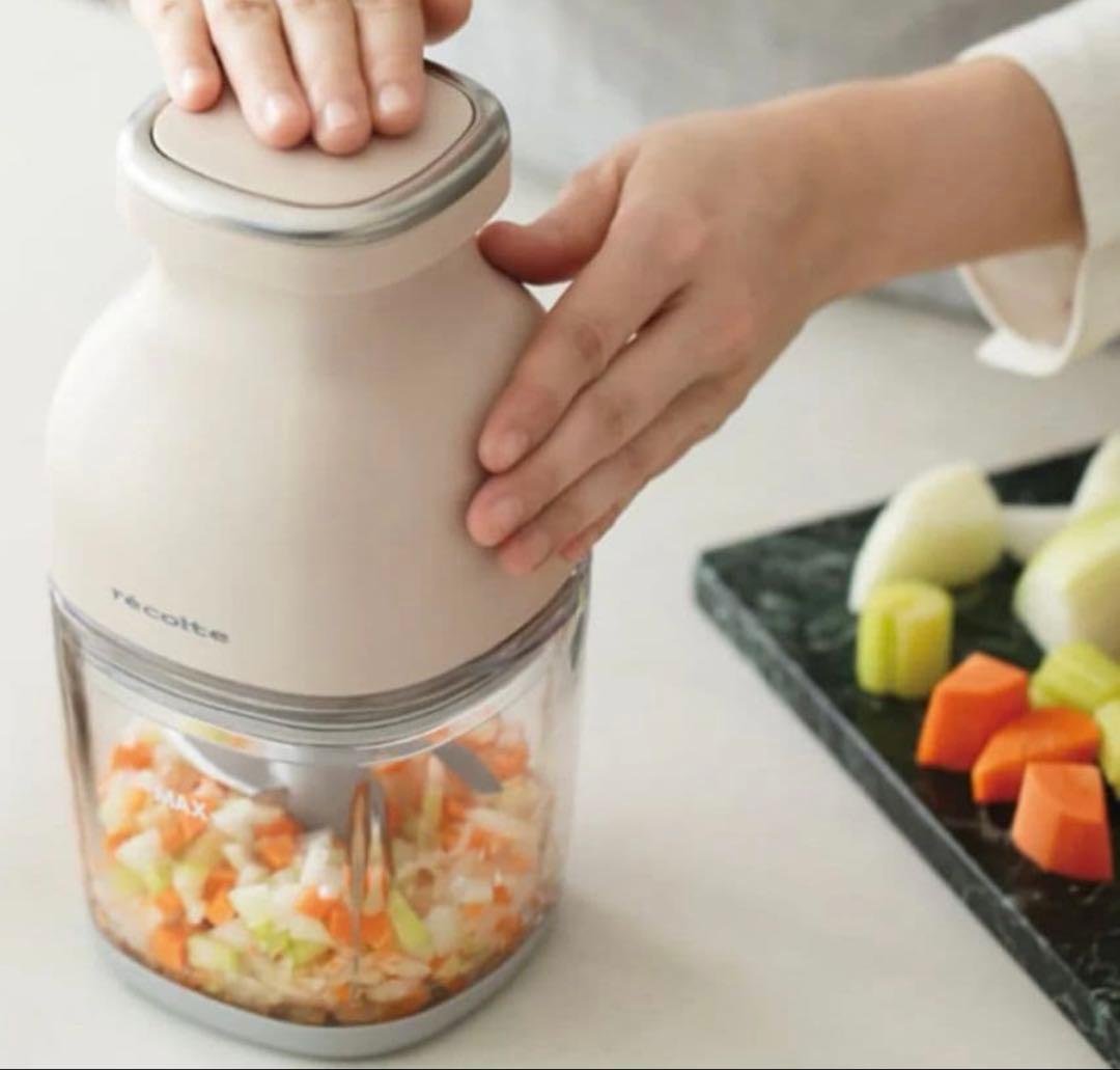 【新品】récolte コードレスカプセルカッター クリームホワイト