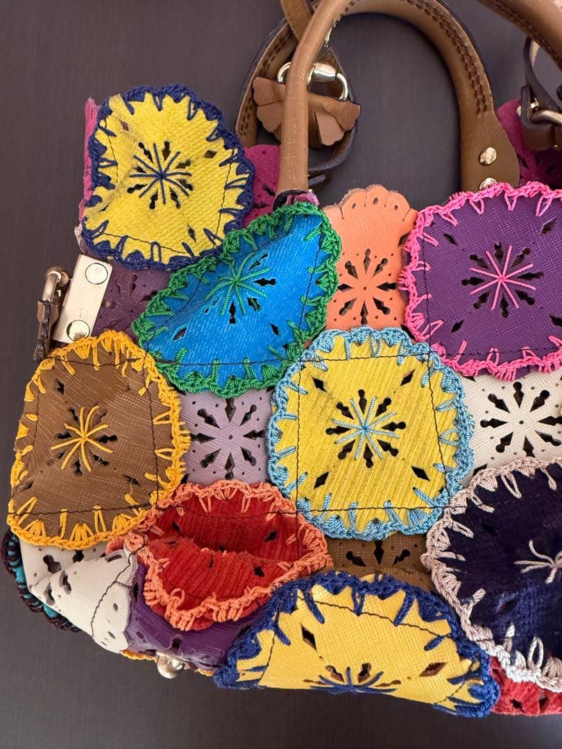 Jamin Puech ジャマンピエッシュ　2way バッグ　フラワー　袋付