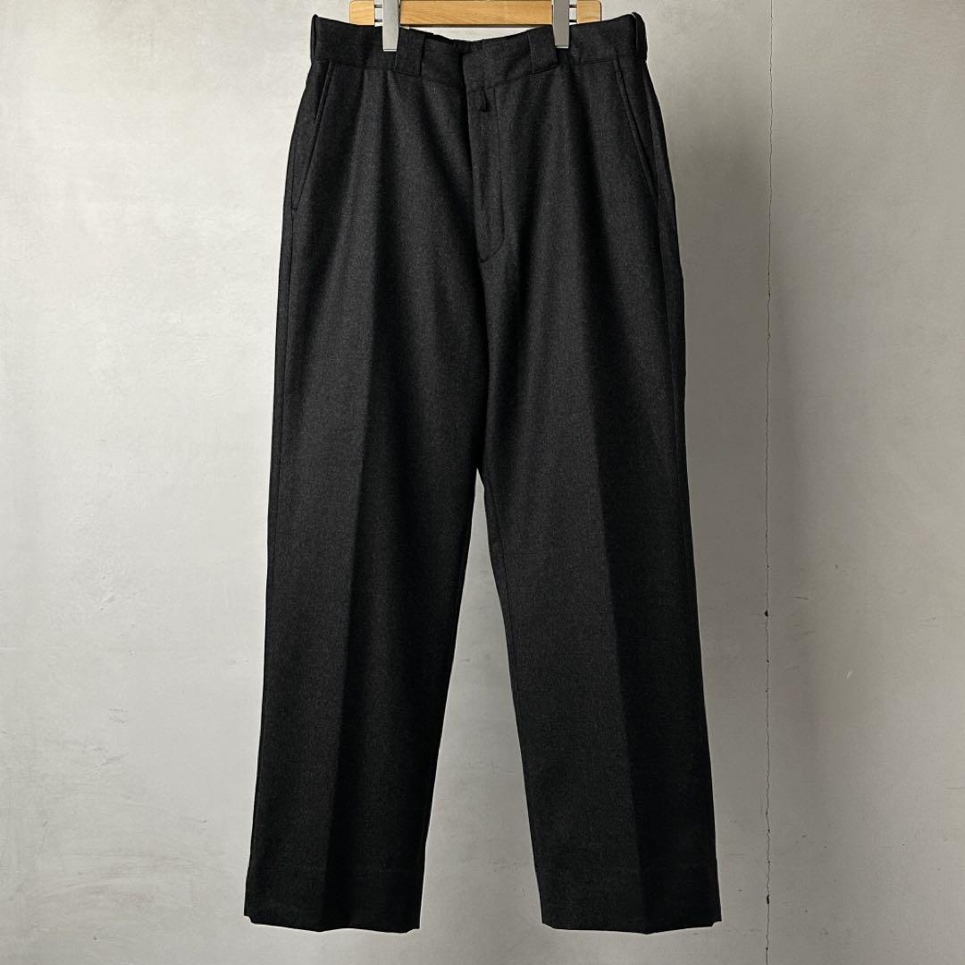 パンツ COMOLI WOOL FLANNEL PANTS
