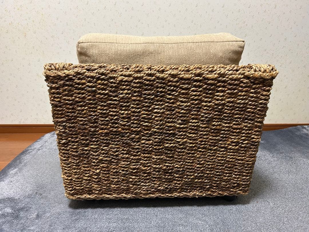 アバカ一人掛けソファ ベージュ