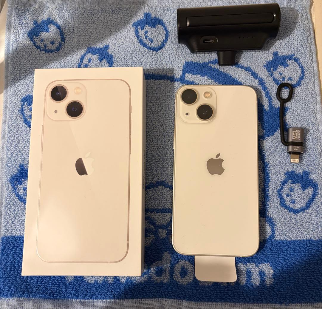 【純正バッテリー100%】iPhone 13mini 箱あり　他備品付き