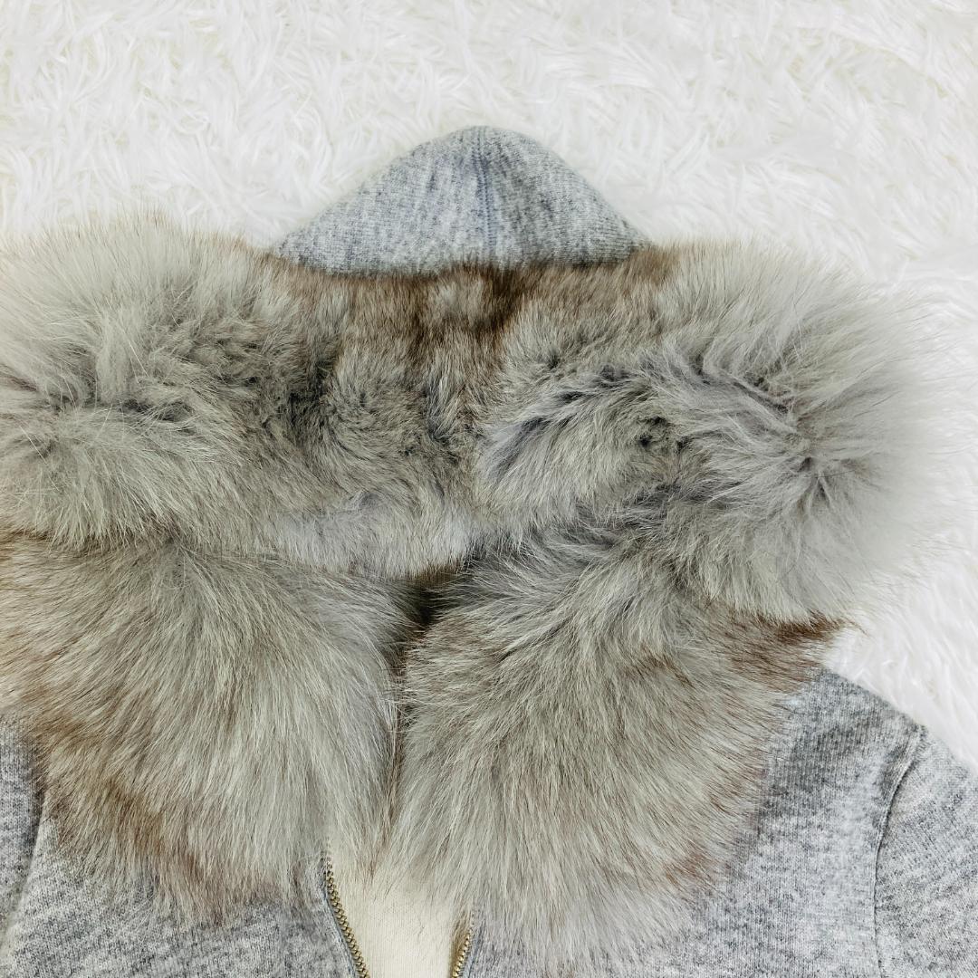 【極美品】ジャスグリッティー 豪華ブルーフォックスファー付 2WAYパーカー M