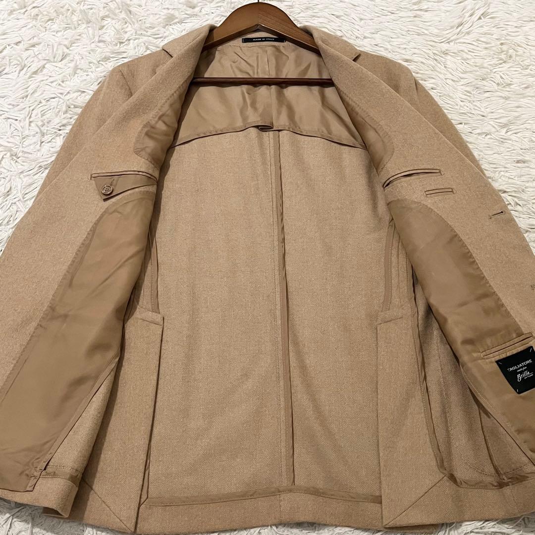 ✨美品✨タリアトーレ×ブリッラ　ジャケット　ヘリンボーン　ベビーキャメル　46