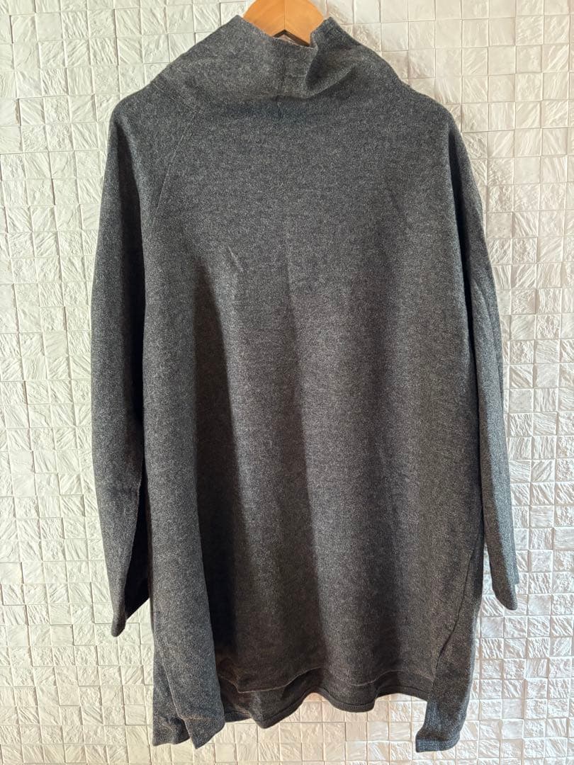 ババグーリ Babaghuri ダークグレー タートルネック チュニック