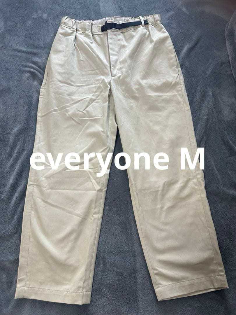 パンツ everyone belted easy pants BEIGE M