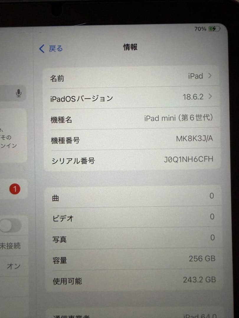 iPad本体 Apple iPad mini Wi-Fi+Cellular 256GB