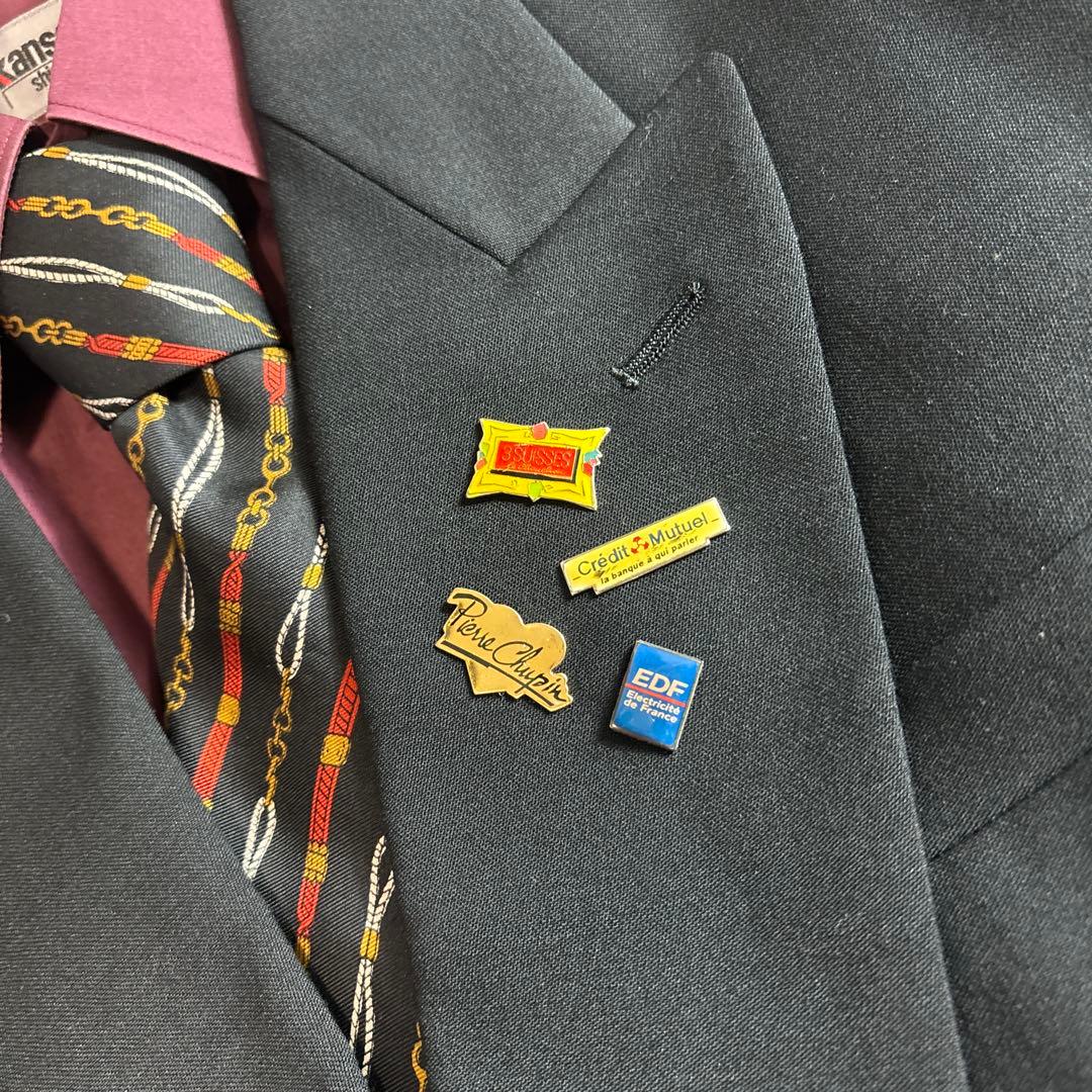 セットアップ ダブルスーツ 成人式 入学式 ピンズ vintage no.86