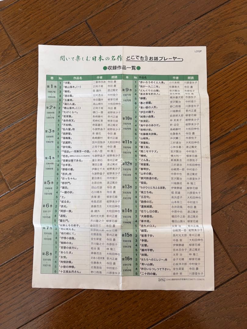 聞いて楽しむ日本の名作　ユーキャン