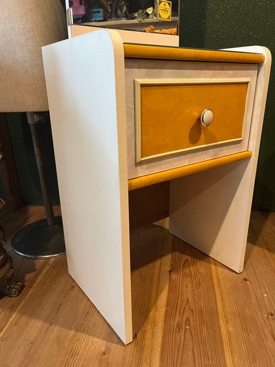 ドレッサー 鏡台 黄 レトロポップ 昭和レトロ インテリア 当時物 ビンテージ