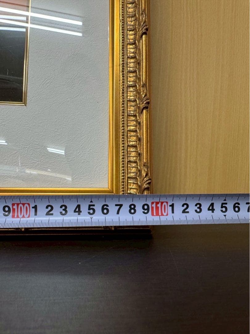 大野剛正　「好日」　アクラス画　ガラス絵　絵画 額装 約110cm×約66cm