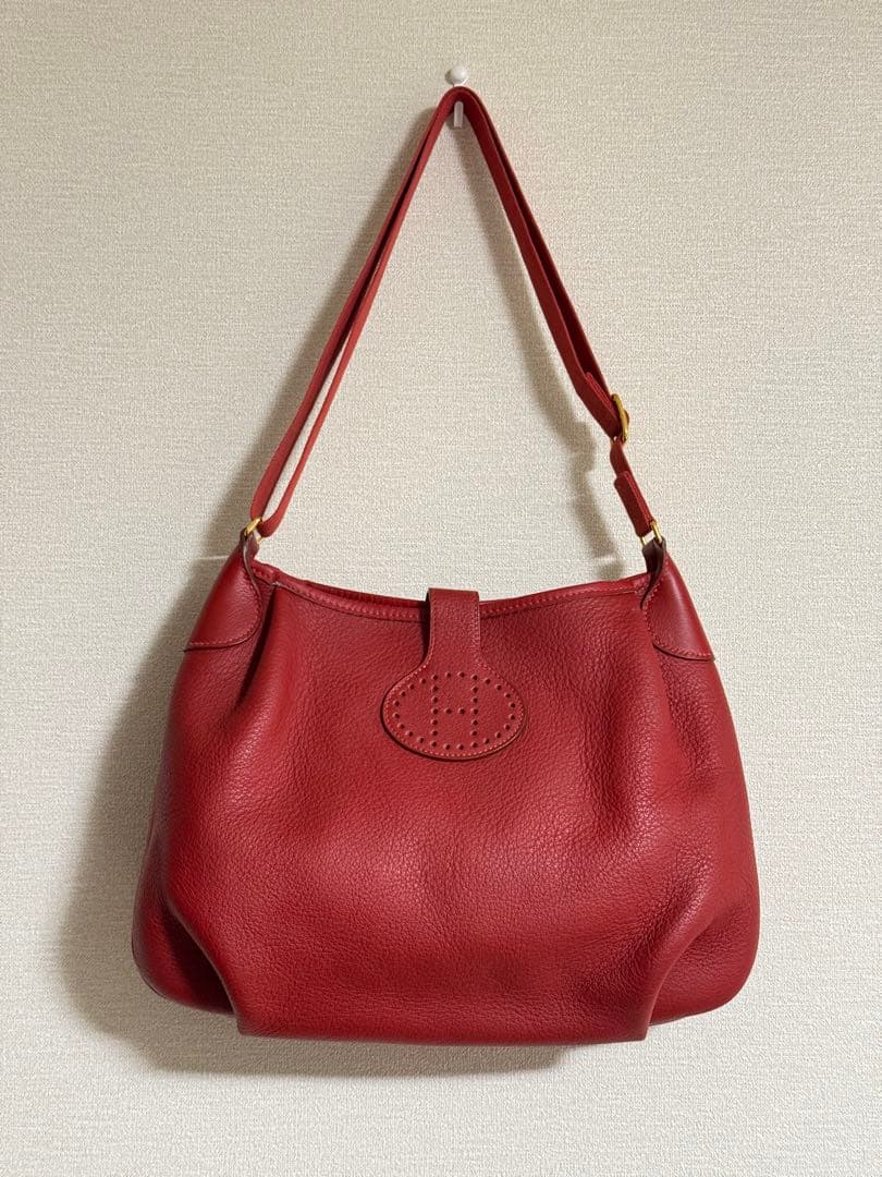 HERMES ロデオ レザー ゴールド ショルダーバッグ