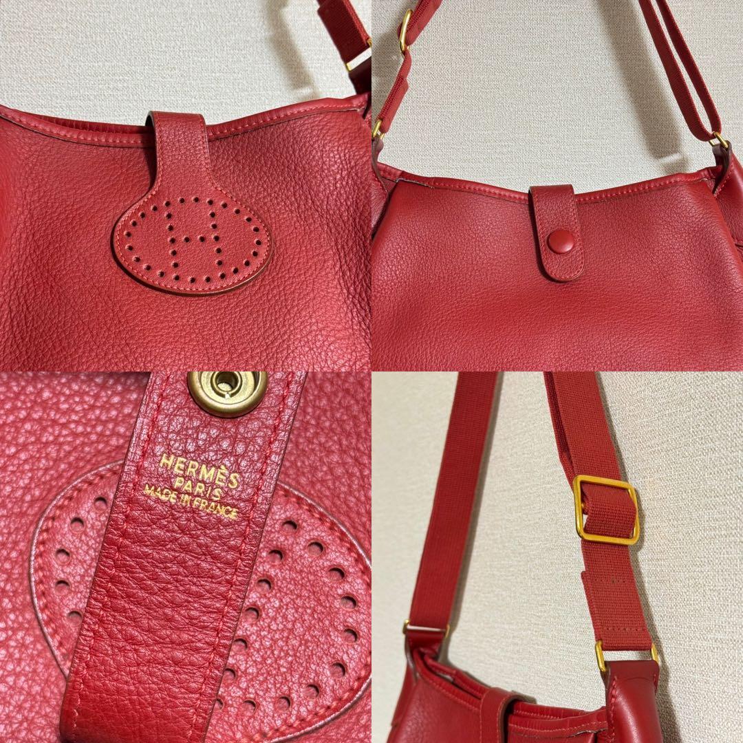 HERMES ロデオ レザー ゴールド ショルダーバッグ