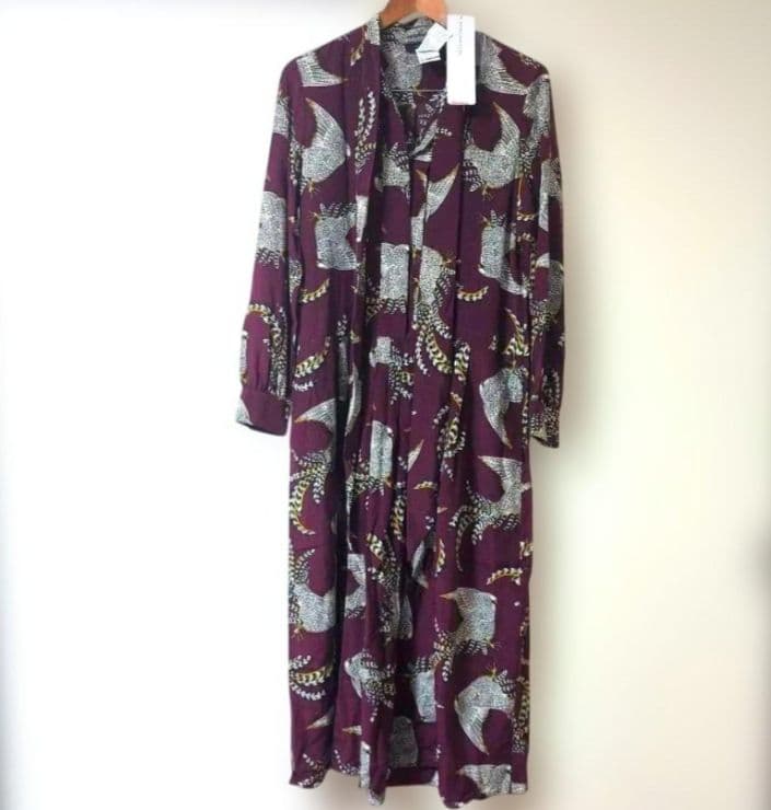 【タグ付き】マックスマーラWEEKEND　ロングシャツワンピース　シルク