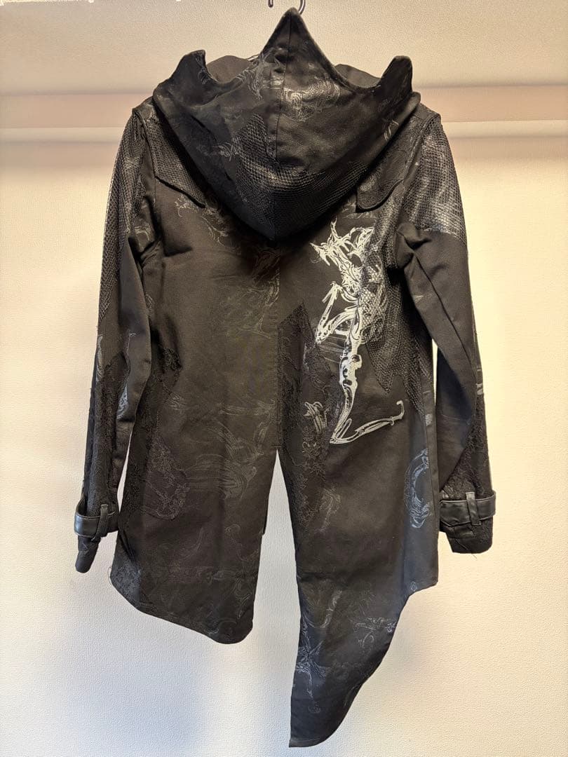 h.NAOTO DARK RED RUM フードジャケット