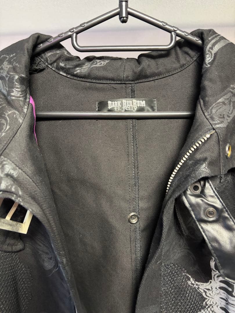 h.NAOTO DARK RED RUM フードジャケット