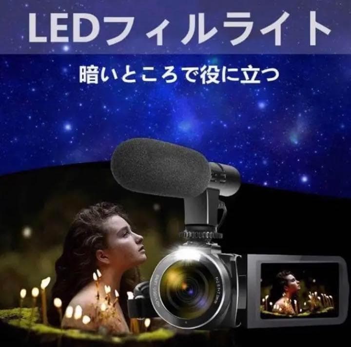 初心者でも簡単な編集でプロ級の本格的な動画に仕上がる♪　4K　ビデオカメラ