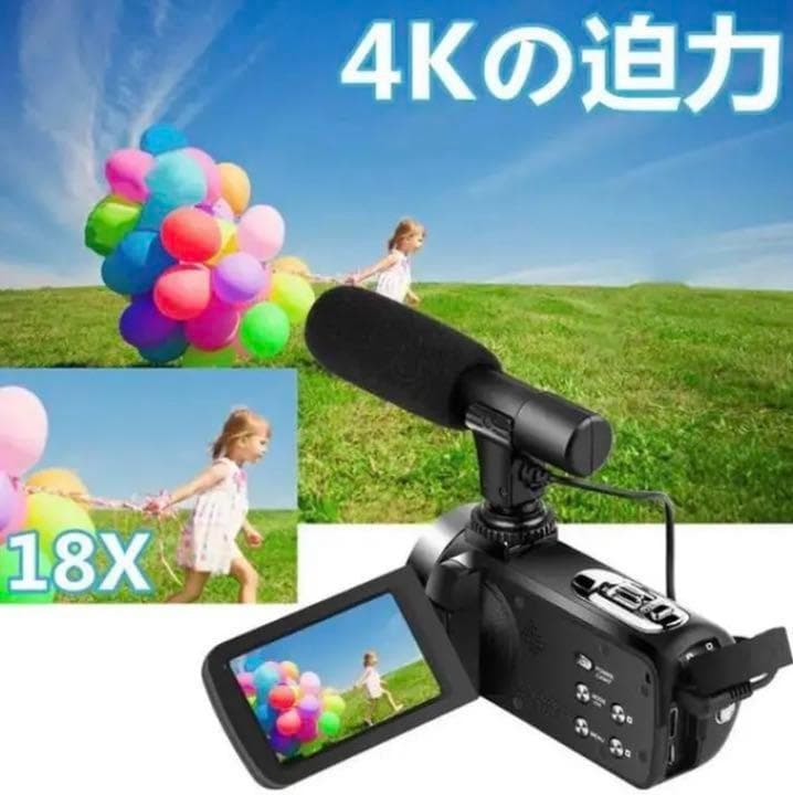 初心者でも簡単な編集でプロ級の本格的な動画に仕上がる♪　4K　ビデオカメラ