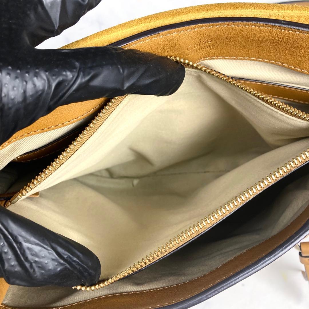 【美品】Chloe クロエ フェイデイ ハンドバック 2way レザー キャメル
