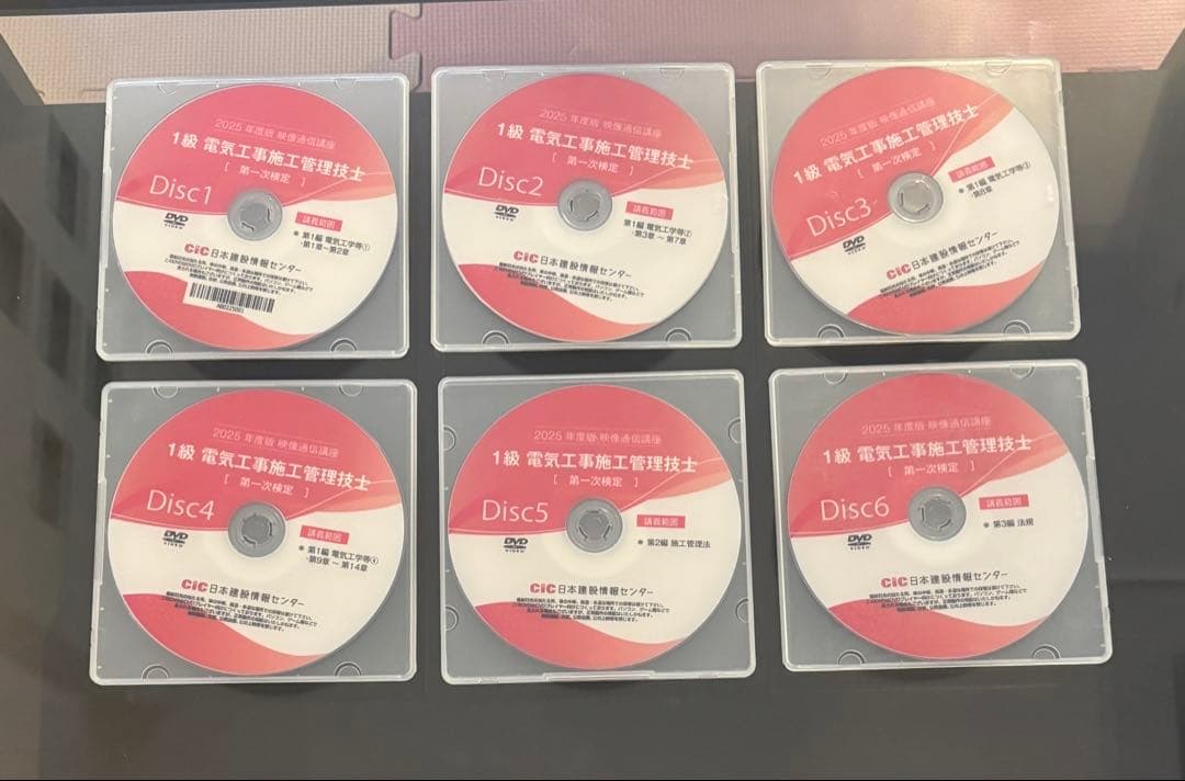 CIC 1級 電気工事施工管理技士 第一次検定　DVD講座　2025年版