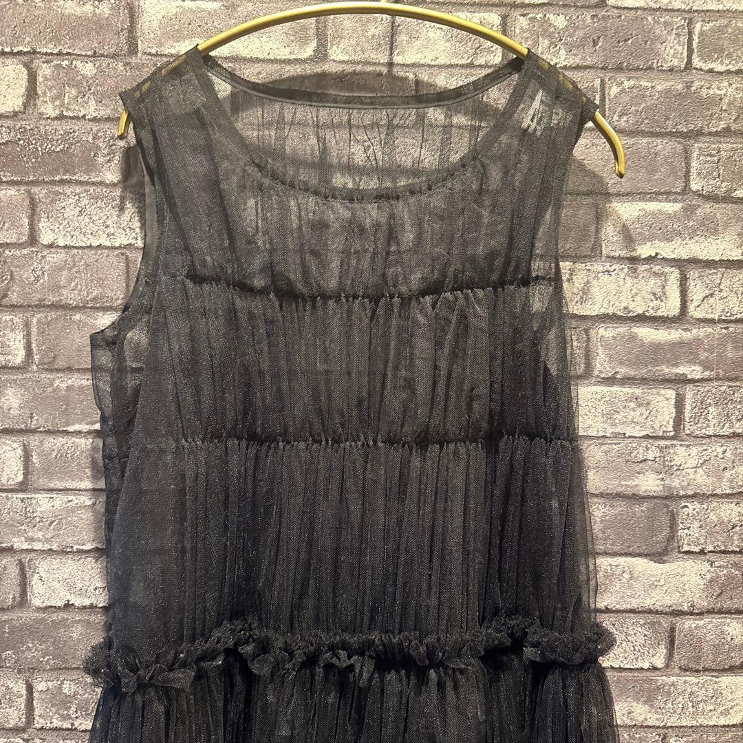 コムデギャルソンコムデギャルソン　チュールワンピース　ブラック