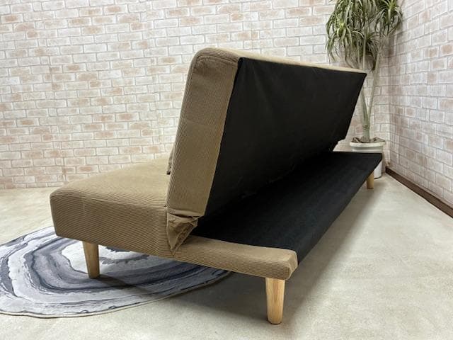 ソファーベッド　ブラウン系　ファブリック　ソファ　新品　大特価